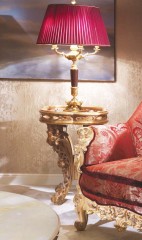 Резной золотистый столик с ажурным бортиком - ezb/552