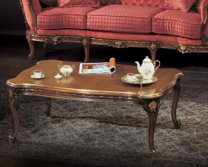 Столик с фигурной столешницей карамельного оттенка - ezb/686