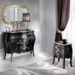 Прямоугольное зеркало в раме из резных позолоченных роз - mdg/1027