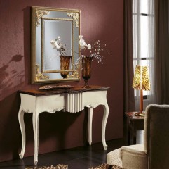 Прямоугольное зеркало в двойной резной позолоченной раме - mdg/0802