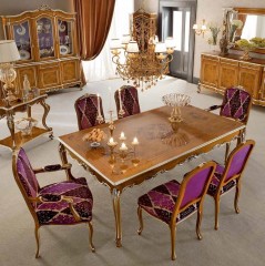 Стул в фиолетовой обивке с черными ромбами - mdg/1013