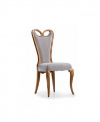 Светло-серый стул с высокой фигурной спинкой - mdg/1083