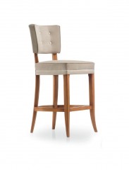 Бежевый стул с декорированной квадратной спинкой - mdg/1143