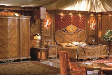 Спальня с мебелью коричневых тонов - mmgp/0232