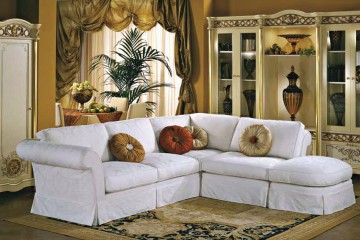 Гостиная с мебелью белого оттенка - mmgp/0219