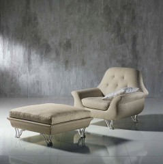 Квадратный пуф на фигурных ножках - mcrl/138