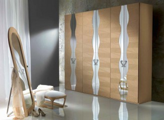 Шкаф с фигурными зеркальными вставками - mcrl/157