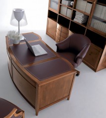 Письменный стол с кожаным топом - mscc/195