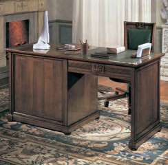 Письменный стол с кожаным топом - mscc/165