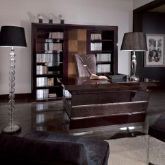 Гарнитур для кабинета из коричневого полированного массива - tur/638
