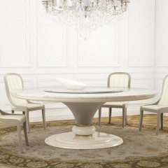 Круглый стол с 2 мраморными столешницами - tur/235