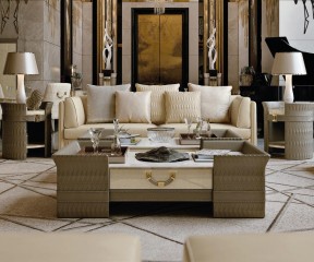 Светлый стол с ящиком в стеганой кожаной отделке - tur/382