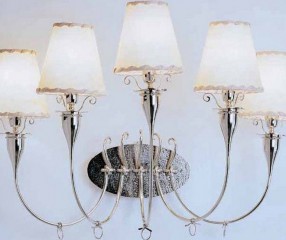 Бра с пятью белыми абажурами - slnt/0011