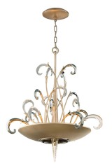 Люстра с круглым плафоном и завитками - sctt/0458