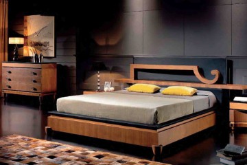 Спальная с оригинальной кроватью - mamn/0026