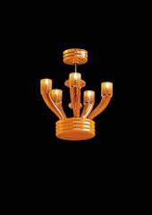 Оранжевая стеклянная люстра - sbbg/0097