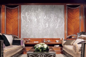 Гостиная с двумя двухместными диванами в атласной обивке - mrvt/0006