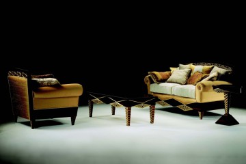 Гостиная комната в желто-черных тонах - misg/0219