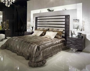 Спальня с оттенками золота, серебра и платины - misg/0303