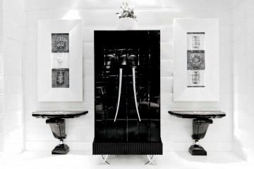 Темная мраморная консоль - misg/0406