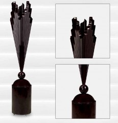 Торшер из темного стекла - misg/0425