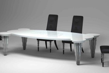 Стол обеденный  белого цвета - misg/0293