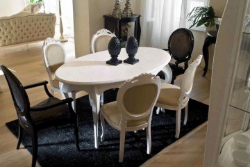 Стол овальный белый - mobm/0108