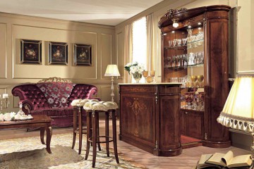 Комплект мебели для гостиной комнаты в темных тонах - mobm/0203