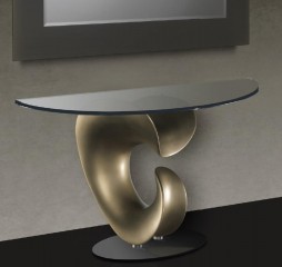 Консоль с полукруглой столешницей на бронзовой опоре в форме завитка - rfa/209