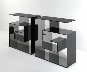 Консоль из тонированного дымчато-серого стекла - rfa/354
