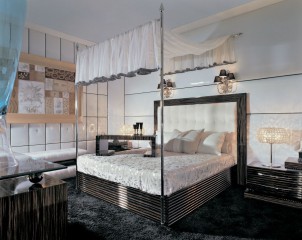 Спальня с кроватью, оформленной балдахином - mfmn/0255