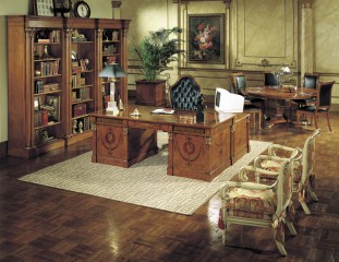 Кабинет с прямоугольным письменным столом на двух тумбах - mfmn/0272