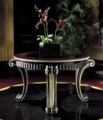 Круглый кофейный столик на ножках в форме завитков - mfmn/0146