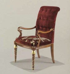 Обеденный стул с бархатной обивкой с цветами - mfmn/0512