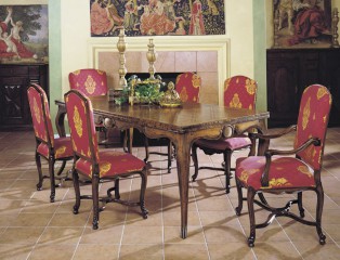 Обеденный стул в красной текстильной обивке - mfmn/0392