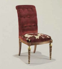 Обеденный стул без подлокотников с мягкой бархатной спинкой - mfmn/0511