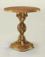 Круглый журнальный стол на резном подстолье - mfmn/0470