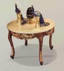 Журнальный стол с темными ножками и светлой столешницей - mfmn/0466