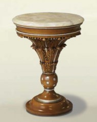 Маленький журнальный столик на фигурном основании - mfmn/0469