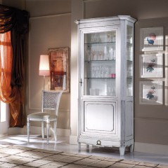 Белая одностворчатая витрина - matx/0372