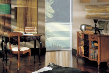 Кабинет  с мебелью в черно- коричневой гамме - matx/0241