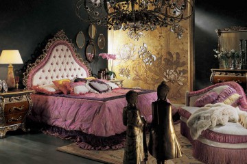 Гарнитур для спальни в коричневых и бело-розовых тонах - mcpt/135