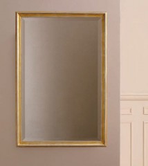 Лаконичное прямоугольное зеркало в золотистой раме - msvgf/0151
