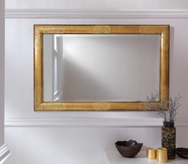 Элегантное светлое зеркало прямоугольной формы с точечным рисунком - msvgf/0081