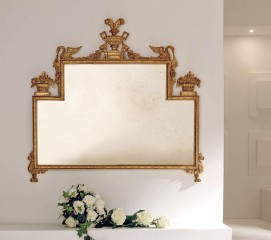 Изящное зеркало оригинальной формы в виде перевернутой буквы Т - msvgf/0127