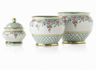 Ваза с рисованным плетением на фигурной крышечке - slprn/0269