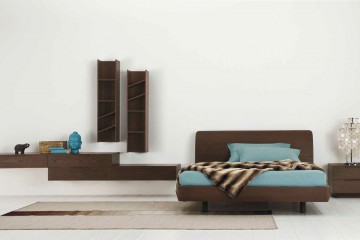 Стильная спальня из натурального темного дерева - mcnds/0052