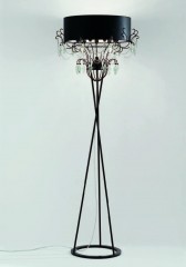 Высокий черный торшер в стиле ар деко - pzg/354