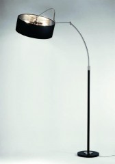 Черный торшер с изогнутым держателем - pzg/358