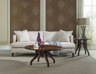 Круглый столик с декорированной столешницей - hkf/1273